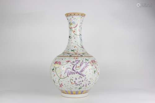 Famille-rose Enameled Vase, Guangxu Reign Period, Qing