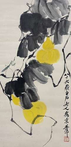 Gourd and Mantis, Mirror Core, Qi Baishi