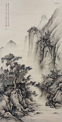 Landscape, Scroll, Chen Shaomei