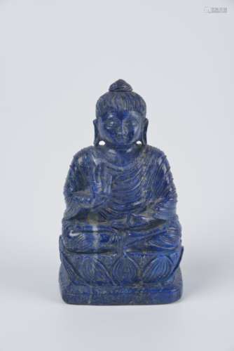 Lapis Lazuli Stone Statue of Buddha