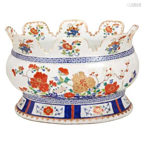 CHINESE EXPORT VERTE-IMARI MONTEITH QING DYNASTY painted wit...