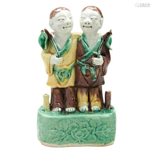 SANCAI GLAZED 'BOYS' INCENSE BURNER KANGXI PERIOD (1662-1722...