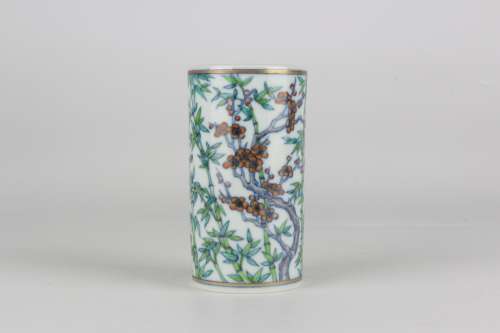 Contrasting Colored Brush Holder, Guangxu Reign Period, Qing