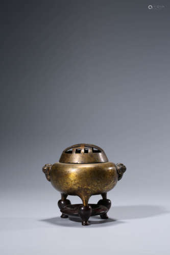 Copper Double Sheep-ear Aroma Vessel