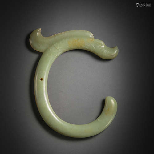 HETIAN JADE C-SHAPED DRAGON, THE HONGSHAN CULTURE, CHINA