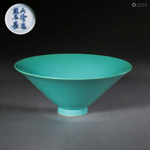 PEACOCK BLUE CUP, KANGXI PERIOD OF THE QING DYNASTY, CHINA