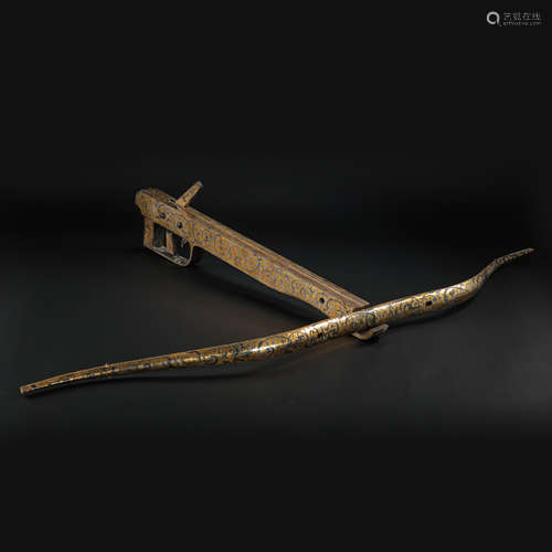 BRONZE CROSSBOW WITH GOLD AND SILVER, WAR AND HAN DYNASTIES ...