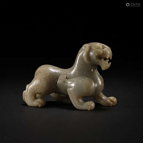 HETIAN JADE TIGER, WAR AND HAN DYNASTY OF CHINA