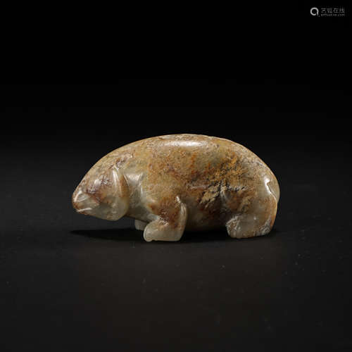 HETIAN JADE BEAST, THE WAR AND HAN DYNASTIES OF CHINA