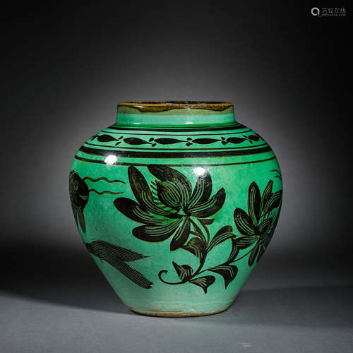 CHINESE SONG DYNASTY, CIZHOU WARE PAINTED FLOWER POT