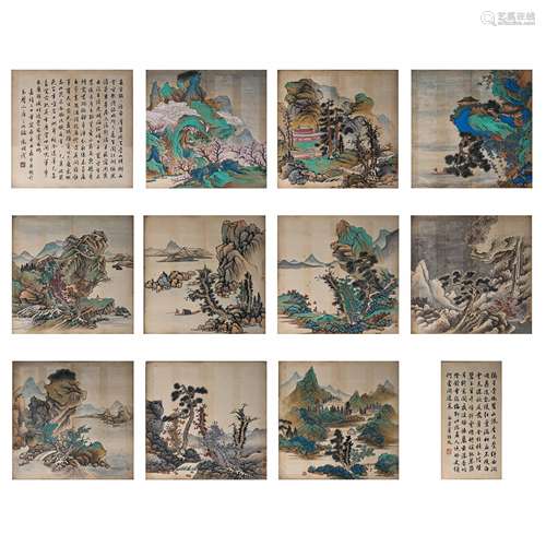 TEN POSTS OF ANCIENT CHINESE PAINTINGS AND CALLIGRAPHY