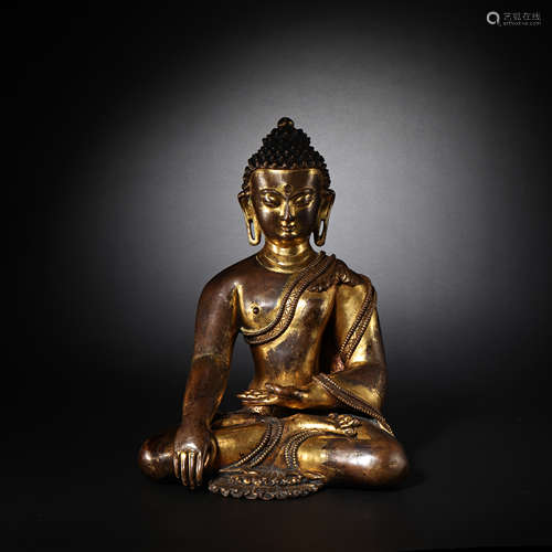 BUDDHA STATUE OF SAKYAMUNI OF THE MALA DYNASTY OF NEPAL IN Y...