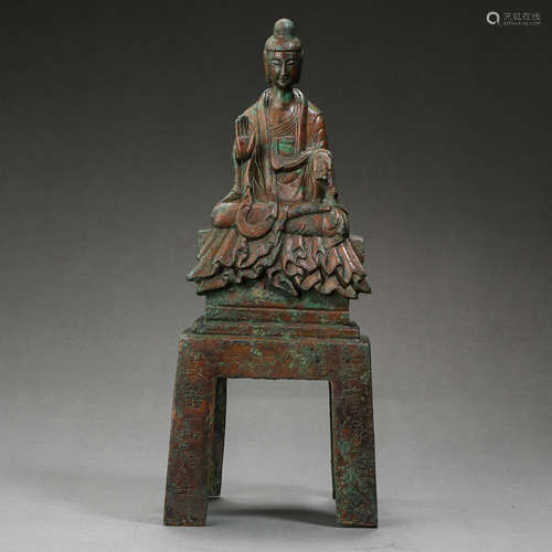 BRONZE BUDDHA STATUE, NORTHERN WEI DYNASTY, CHINA