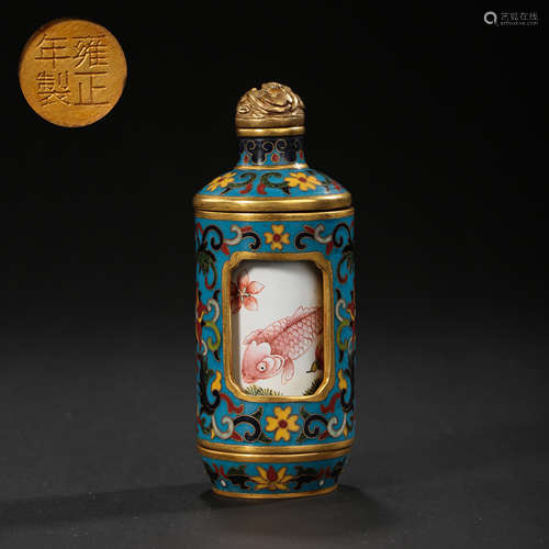 COPPER ENAMEL VASE, YONGZHENG PERIOD OF THE QING DYNASTY, CH...