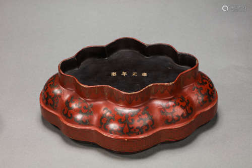 LACQUER POWDER BOX, THE YONGZHENG PERIOD OF THE QING DYNASTY...