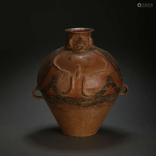 CHINESE MAJIAYAO CULTURE PAINTED AMPHORA