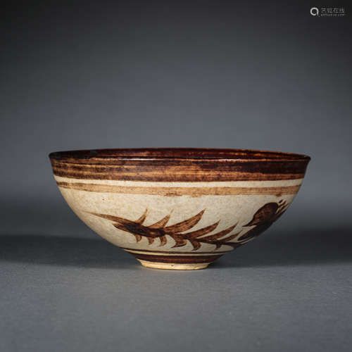 SOUTHERN SONG DYNASTY, CHINESE JIZHOU WARE PAPER-CUT APPLIQU...