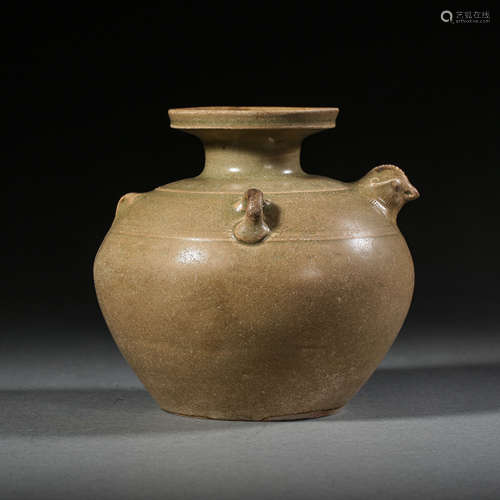 YUE WARE CHICKEN HEAD DOUBLE-EARS POT, THE SOUTHERN AND NORT...