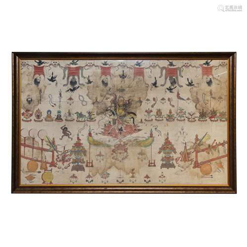 THANGKA OF QING DYNASTY PALACE IN CHINA