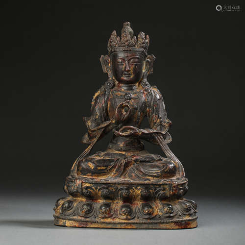 GILT BRONZE BUDDHA STATUE IN MING DYNASTY, CHINA