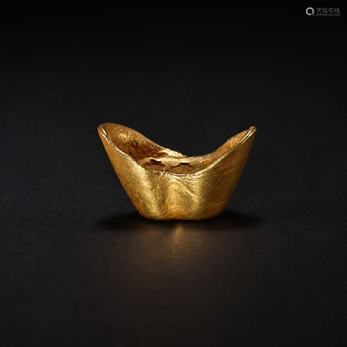 QING DYNASTY, CHINESE PURE GOLD INGOT