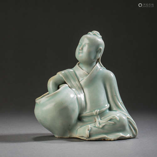 HUTIAN WARE CELADON FIGURINES POTTERY, SOUTHERN SONG DYNASTY...