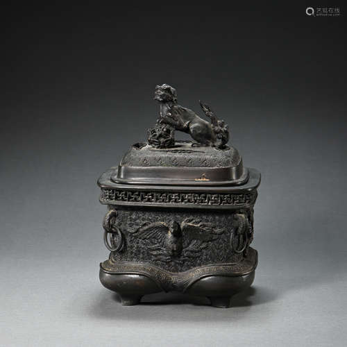 MING DYNASTY, CHINESE BRONZE INCENSE BURNER