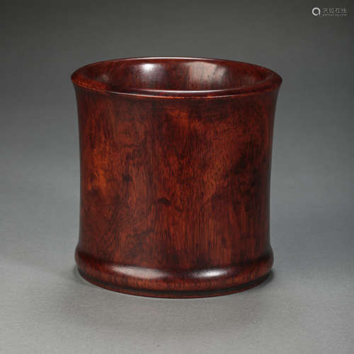 HUANGHUALI WOOD PEN HOLDER IN QING DYNASTY, CHINA