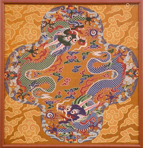 BROCADE THANGKA OF QING DYNASTY PALACE IN CHINA