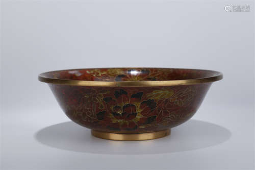 A Cloisonne Enameled Copper Bowl.