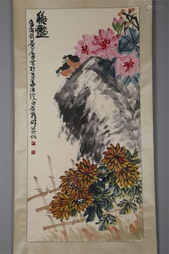 A Flowers and Birds Painting Xu Linlu.