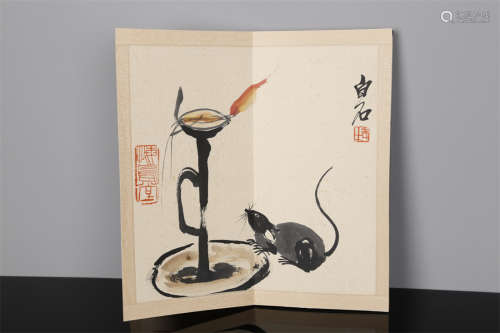 An Album of Mouse Paintings by Qi Baishi.