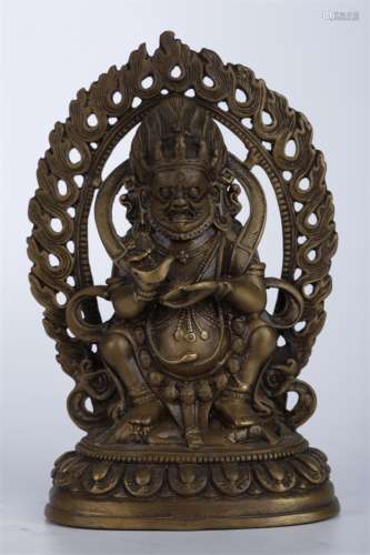 An Alloy Copper Mahakala Buddha Statue.