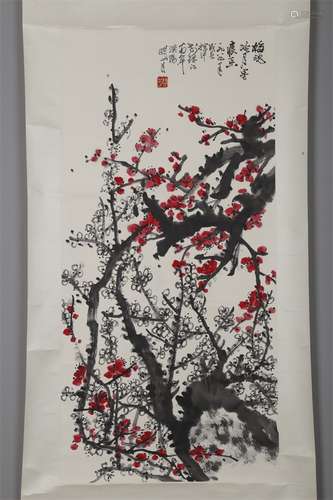 A Plum Flowers Painting by Guan Shanyue.