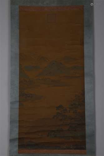 A Landscape Painting on Silk by Qiu Ying.