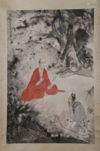 A Dharma Patriarch Painting by Fu Baoshi.