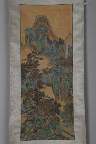 A Landscape Painting on Silk by Qiu Ying.