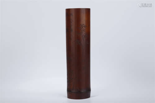 A Bamboo Arm Rest with Bamboo&Stone Design.