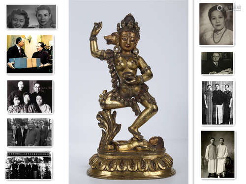 A Gilt Copper Vajrayogini Buddha Statue.