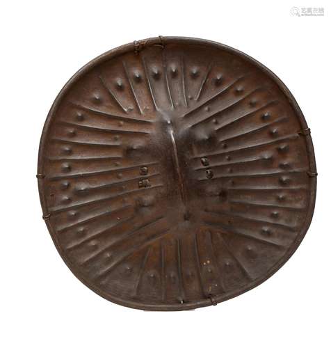 Ethiopia, Oromo, a thick hippopotamus leather shield,