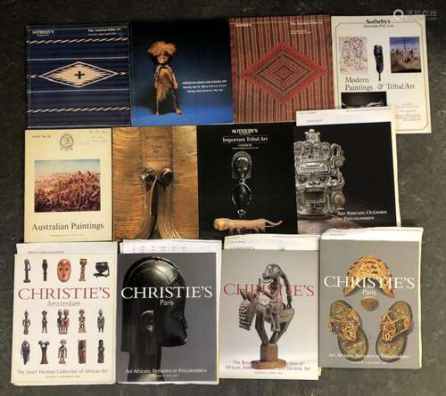 Collection of fiftyseven Christie's and Sotheby's auction ca...