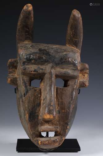 Mali, Bamana, horned face mask. Provenance Jacques Vogelzang...