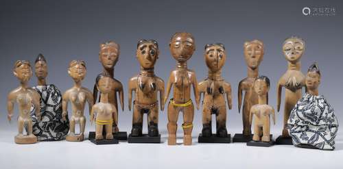 Ghana-Togo, a collection of 12 twin figures, two dressed in ...