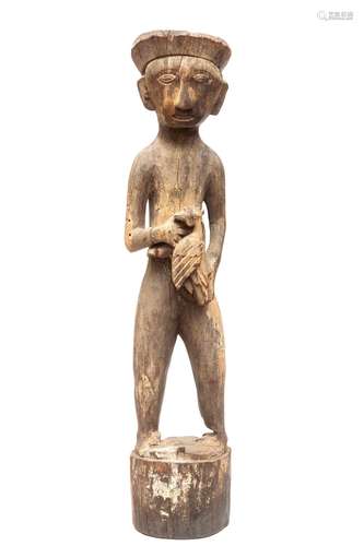 Borneo, Kalimantan, standing anthropomorphic figure,