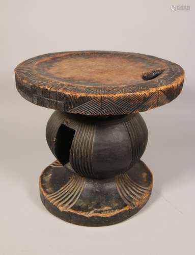 DRC., Mangbetu, round stool,