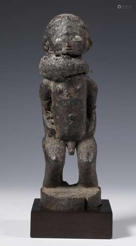 DRC., Kongo, standing male power figure,