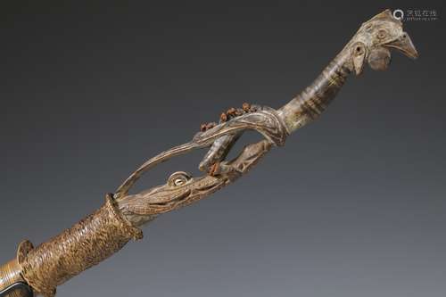 PNG, Middle Sepik, bamboo lime container,