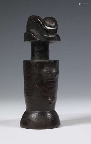 Tanzania, Zaramo, stylized anthropomorphic hardwood figure.