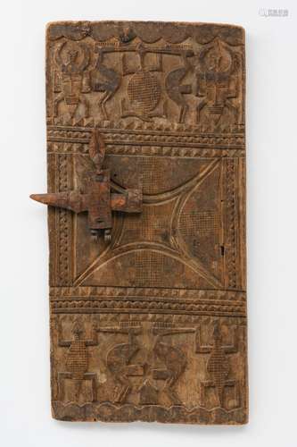 Ivory Coast, Senufo, a carved wooden door,