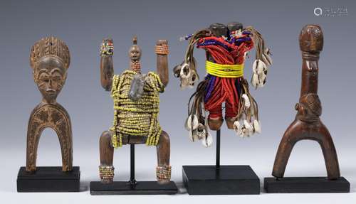 Nigeria/Cameroon, a Fali and a Namji doll; herewith a Baule ...